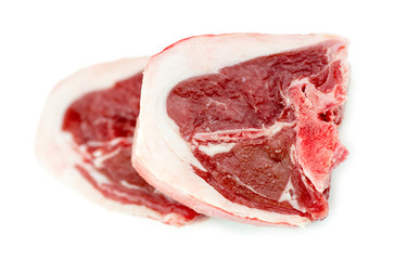 Obraz premium Uncooked red meat isolated lamb
