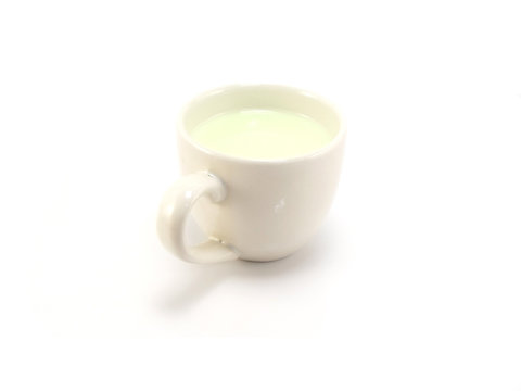 milk cup isolated on white background