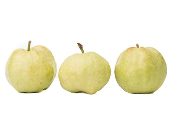 Guava on White Isolate Background