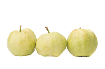 Guava on White Isolate Background