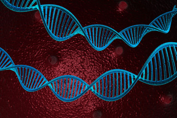 3d render of DNA molecules.