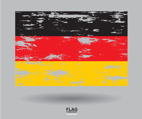 Flag of Germany ,vintage textured background. Vector