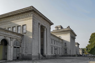 Fototapeta premium Railway station Ruse town, Bulgaria - building exterior