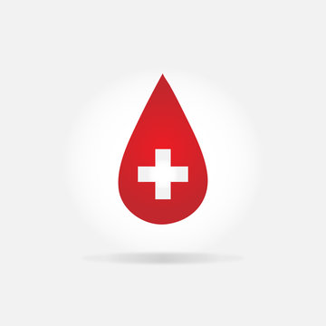 Donate drop blood red sign