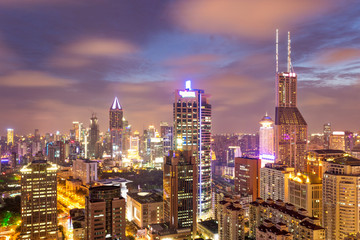 Fototapeta na wymiar modern city skyline,traffic and cityscape in Shangha,China