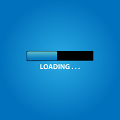 LOADING illustration design over a blue background