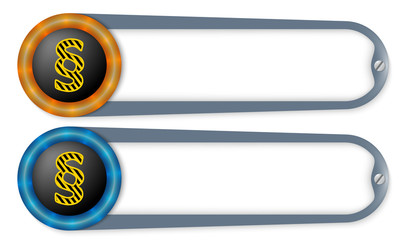 Fototapeta premium set of two buttons with and paragraph