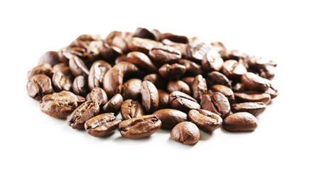 Coffee beans, isolated on white