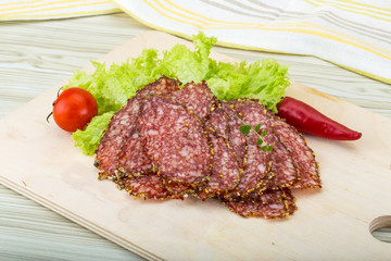 Sliced salami