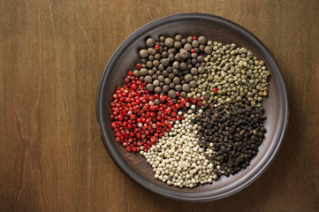 Various spices in plate