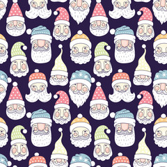 Santa seamless pattern