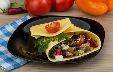 Aubergine pita