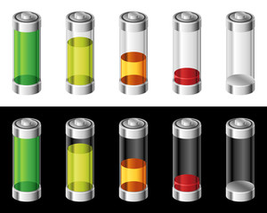 Set of Batteries in Colors