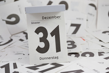 Silvester, Abreisskalender