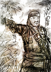 Old Pirate with a Pistol