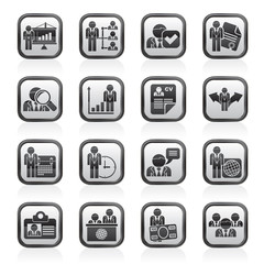 Human resource and employment icons  - vector icon set