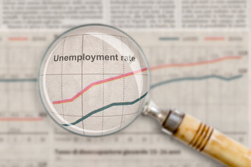 unemployment rate - disoccupazione - obrazy, fototapety, plakaty