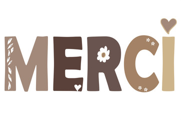 Merci in Brauntönen, Vektor