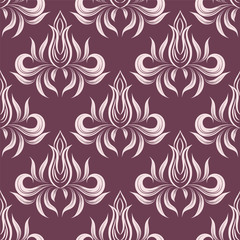 Fototapeta na wymiar damask pattern. vector seamless wallpaper. flower background