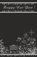 The decorative winter background with a snowflakes