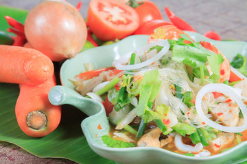 Thai food styles: seafood Spicy Salad