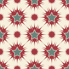 ПечатьStars seamless pattern retro background