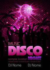 Disco background. Disco poster