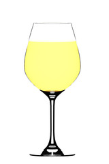 White wine in a glass