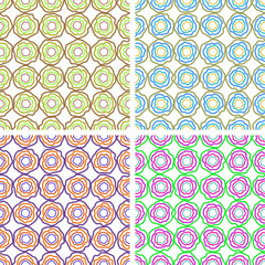 Set of backgrounds colored irregularly circles
