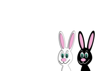 Obraz premium Osterhasen zwei - Easter Bunnys two
