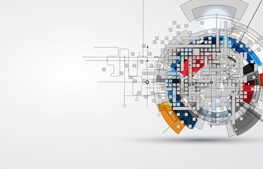 Fototapeta premium abstract technology background Business & development direction