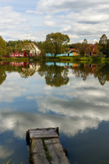 Fototapeta na wymiar Pond in village