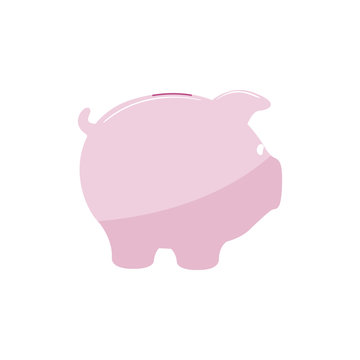 Image piggy bank. Without gradient.