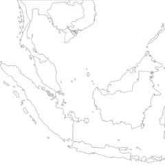 Südostasien in weiß