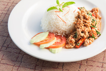 Thai Food Style: Rice topped
