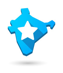 India map icon with a star