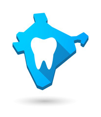 India map icon with a tooth