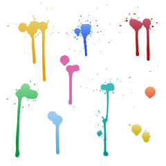 ink blots. paint, coffee stains