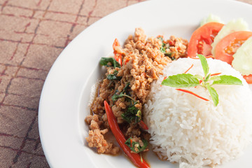 Thai Food Style: Rice topped