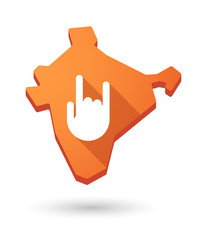 India map icon with a hand