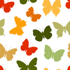 colored seamless pattern butterfly