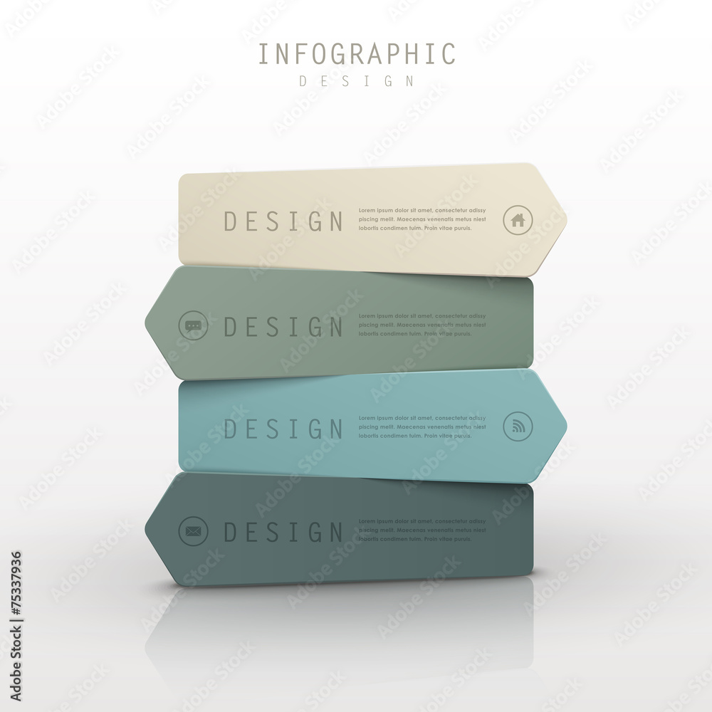 Canvas Prints elegant infographic template design