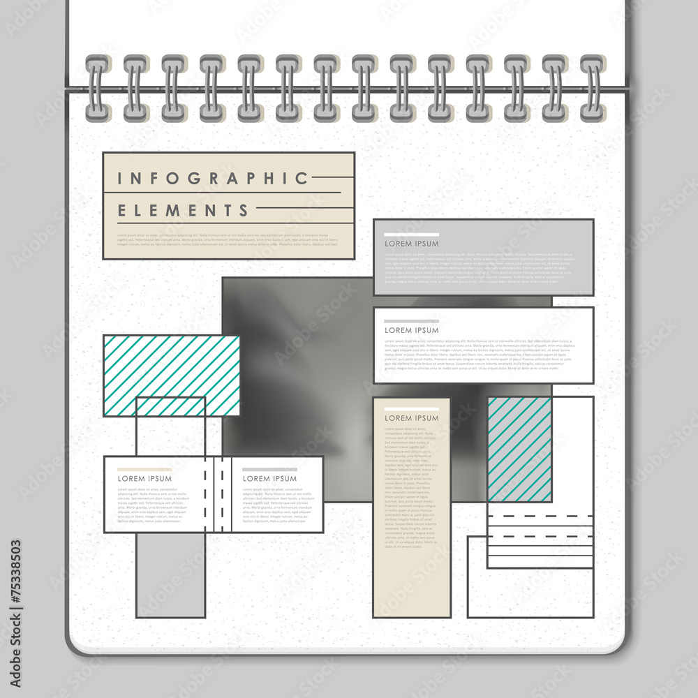 Wall mural modern infographic template design