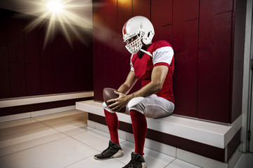 Football Player in the locker room © beto_chagas