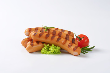 Grilled Vienna sausages - obrazy, fototapety, plakaty