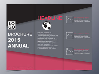 Naklejka premium minimal style brochure template