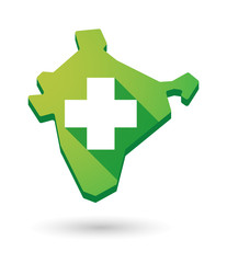 India map icon with a pharmacy sign