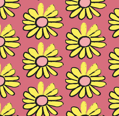 Fototapeta na wymiar cartoon floral pattern