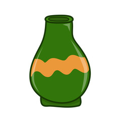 clay jar isolated illustration