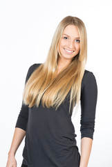 Fototapeta premium Portrait einer jungen Frau als Freisteller